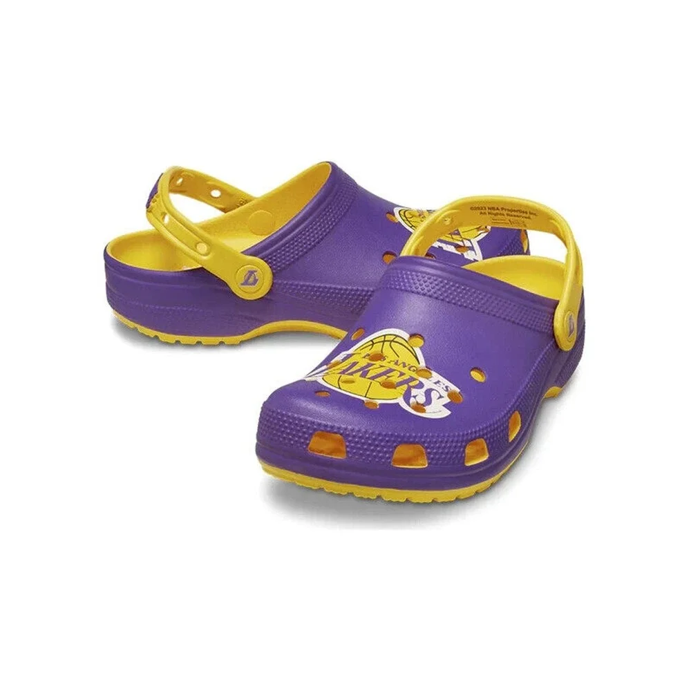 NBA Los Angeles Lakers Classic Clog Crocs Comfort Sunflower M9W11 NEW